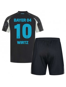 Bayer Leverkusen Florian Wirtz #10 Ausweichtrikot für Kinder 2024-25 Kurzarm (+ Kurze Hosen)